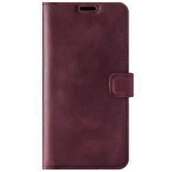 Genuine leather Kickstand Prestige RFID - Burgundy - TPU Black