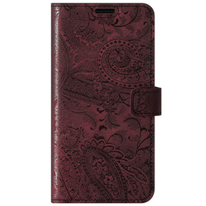 RFID Wallet case - Ornament Burgund - TPU Black