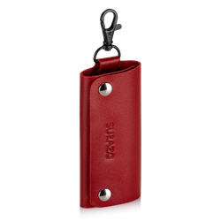 Leather Key Case - Red