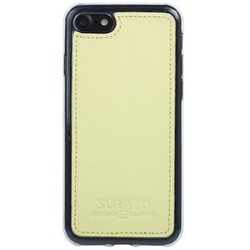 Genuine leather Back case - Pastel Lemon - Transparent TPU