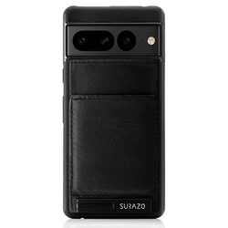 Genuine leather Back case with stand - Costa Black - TPU Black