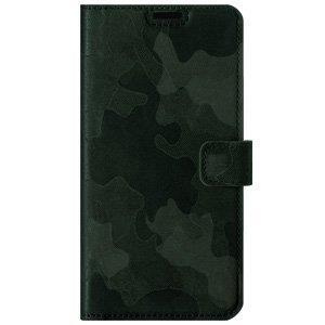 Wallet case - Military Camouflage Dark Green - TPU Black